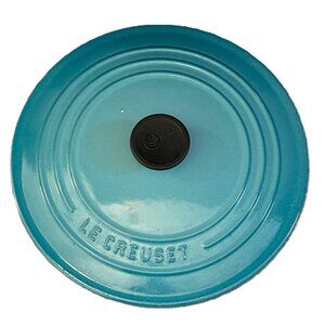 Le Creuset #22 Blue Dutch Oven Replacement Lid Only Teal Greenish Blue